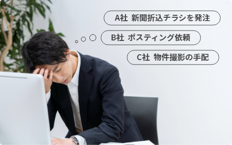 発注の手配・管理が煩雑